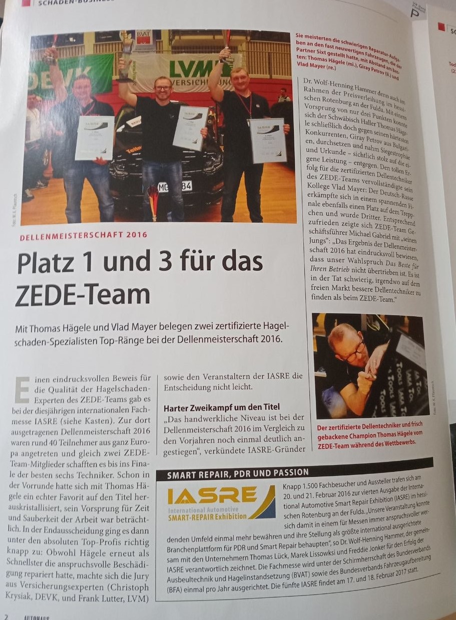 ZEDE-Team bei der Dellenmeisterschaft 2016