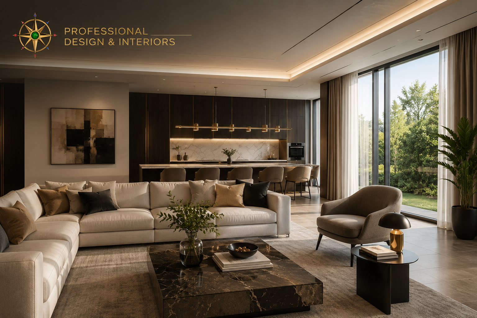 Interior design professionals presenting materials for a property